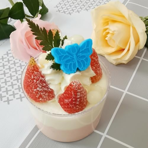Mini Butterfly Silicone Molds for Chocolate Gummy Candy, Butterfly Mint Molds Ice Cube Molds with Scraper (butterfly)
