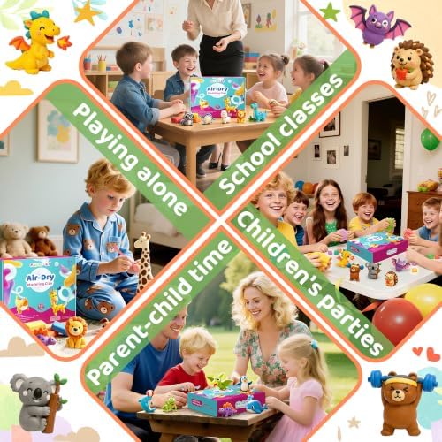 Aestd-ST Air Dry Clay 180 Colors, Modeling Clay for Kids, DIY Magic Clay