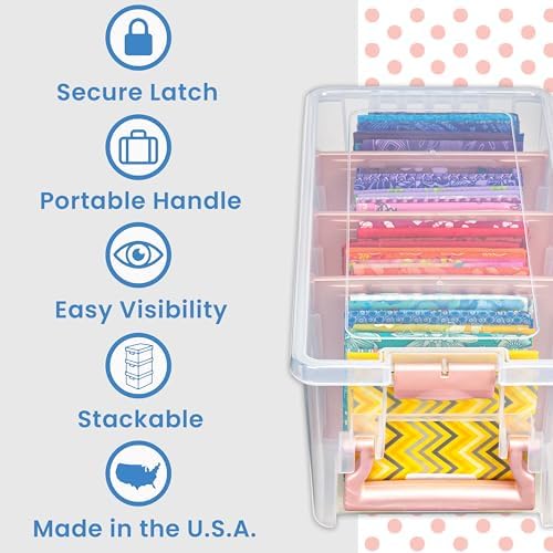 ArtBin Semi Satchel Portable Craft Organizer with 3 Dividers - Clear Plastic Storage Case for Art & Craft Supplies
