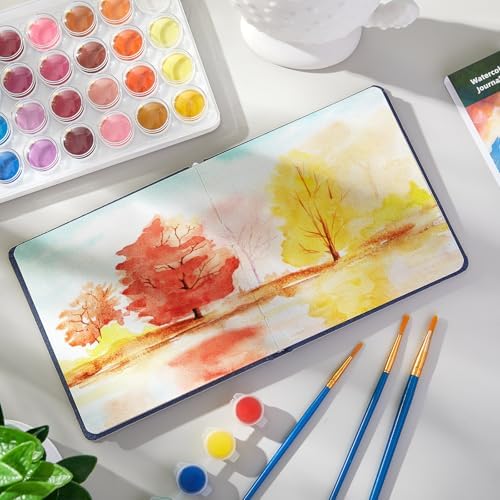 5.5in Watercolor Sketchbook Journal Square Watercolor Notebook Navy Blue