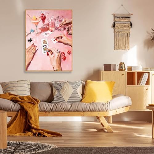 Pink Diamond Art Kits for Adults, Diamond Painting Kits 12x16 Inch