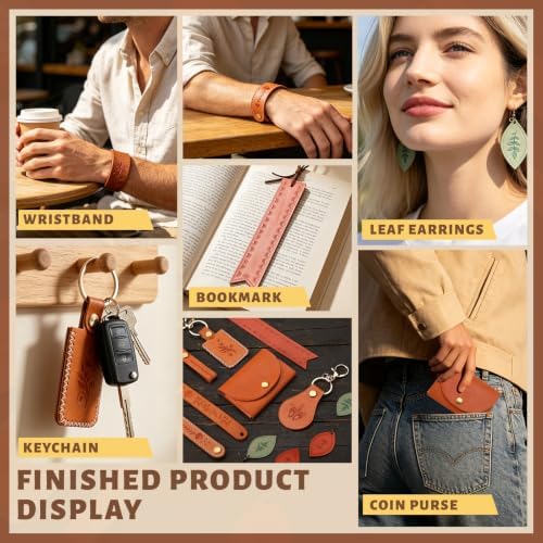 CBHGFEA Leather Crafting Kit, Leather Working Tools Supplies Tooling Kit