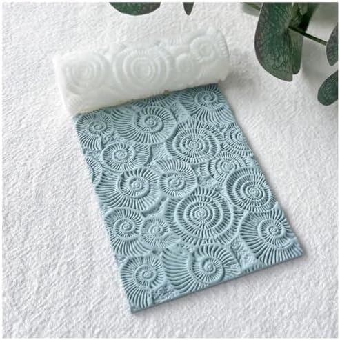 Keoker Sea Spiral Shell Texture Roller for Polymer Clay, Summer Polymer Clay Texture Roller