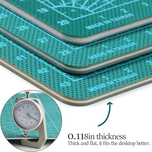 Self Healing Cutting Mat A2, 24 x 18 inch Green, Craft Cutting Board for Leather Crafts, Sewing, Quilting, Paper Cutting, 5-Ply Double Sided Rotary Cutter Mat, Ships Flat Not Folded