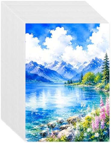 82 Sheets Watercolor Paper Bulk 5"x7", 110lb/230gsm Cold Press Thick, White
