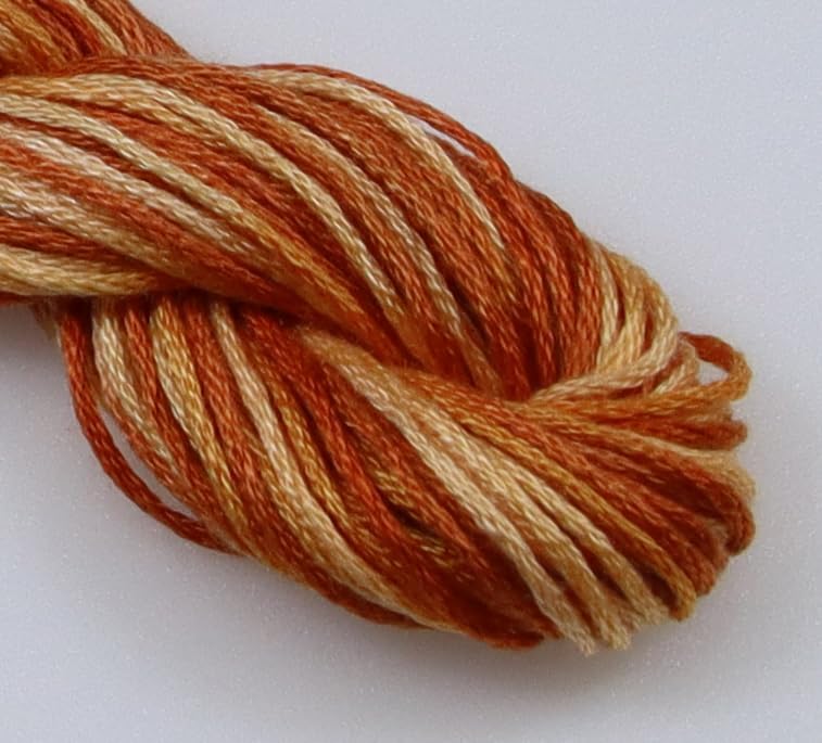 KCS Big skeins of 25 Meters Size 25 Color Variegated Cross Stitch Stranded Threads,6 skeins,4124