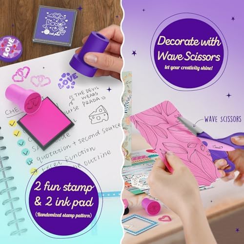DIY Journal Kit for Girls Ages 8+, Stationery Set for Teen Tween Girl Gift