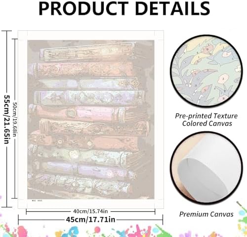 koemhxb Paint by Numbers Kit for Adults Beginners, Book of Mystical Paint by Numbers on Canvas, Acrylic Painting Crafts for Home Decor (16x20inch)