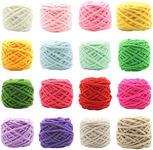 1 Roll 32M Yarn for Crocheting and Knitting Polyester Fluffy Yarn Sewing Accessories for Weave Craft Crochet Dark Red