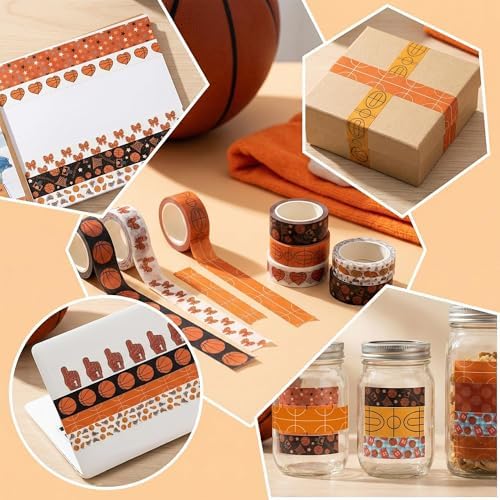 12Rolls Sports Theme Premium Acid Free Repositionable Washi Tape