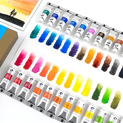 Paul Rubens Watercolor Paint, 24 Vibrant Colors Highly Pigmented, 5ml Tube