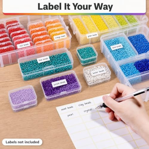 Bead Storage Organizer, 84 Containers, 4-Tier Stackable Case