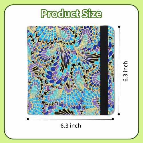 Mlife Square Watercolor Sketchbook,100% Cotton,300gsm/140lb,Acid-Free,Watercolor Journal for Artists Adults Students,6.5 * 6.5 Inch(Blue Feather)