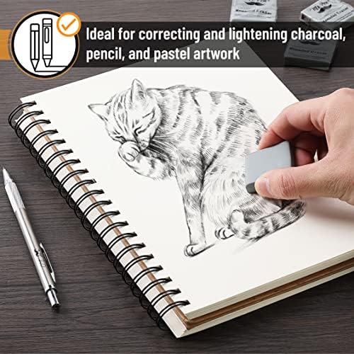 Mr. Pen- Kneaded Erasers, 1.57" x 1.37", 4 Pack, Gray