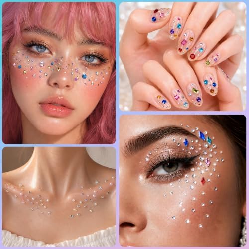 6000PCS Gem Stickers, Self Adhesive Rhinestone Jewel Stickers for Crafts