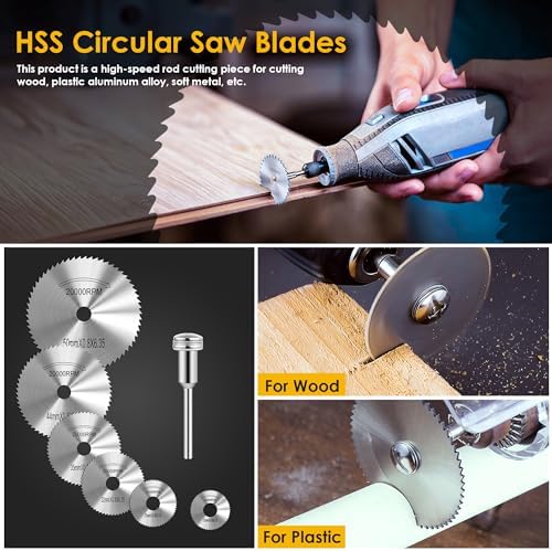44 Pcs Cutting Wheel Set Compatible with Plastic for Rotary Tool