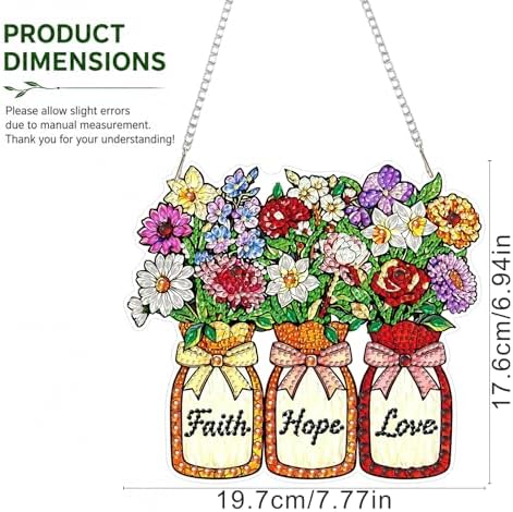Inspirational Hanging Diamond Art Kits for Adults, Diamond Art Suncatchers