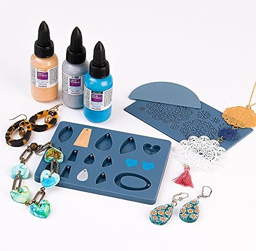 Polyform Liquid Sculpey Liquid Polymer Oven-Bake Clay, Translucent, 2 oz. bottle, Great for jewelry, holiday, DIY, mixed media, window clings, home décor and more! Great for beginners to artists!