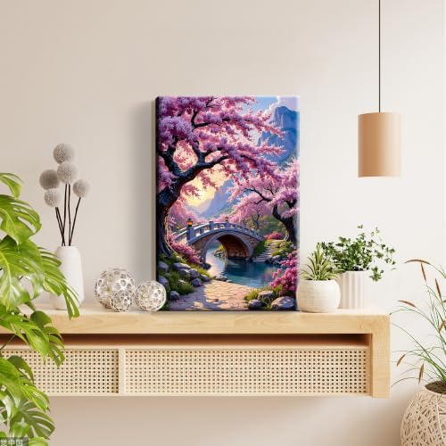 JOOZ Sakura Diamond Painting Kits for Adults with Frame, 8x12 Inch