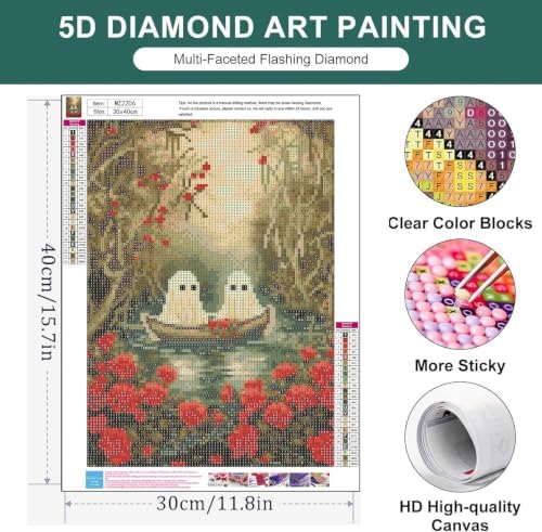 Halloween Diamond Art Kits for Adults,Diamond Painting Kits for Beginners