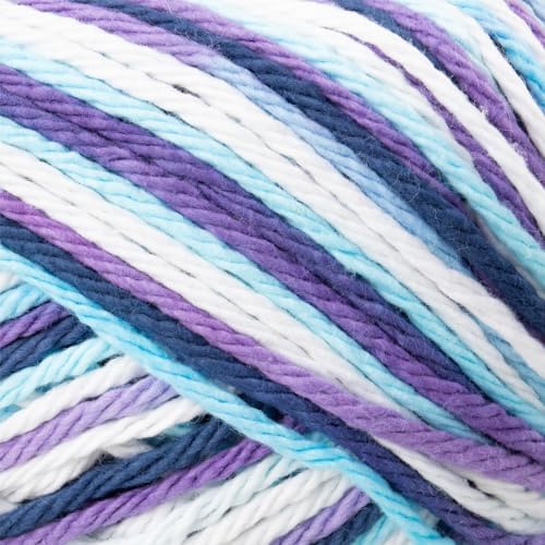 Craft County 100% Cotton Yarn Medium (Size 4) – Weaving, Knitting, and Crochet – Moondance Ombre (95 Yards)