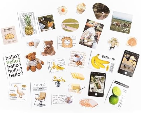 Alideco 200pcs Vintage Scrapbook Supplies Pack for Art Journaling Bullet Junk Journal Planners DIY Paper Stickers Craft Kits Notebook Collage Album Aesthetic Cottagecore Picture Frames (jijingxingxi)
