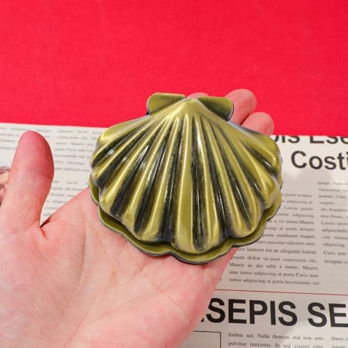 Vintage Shell Metal Binder Clip, Gold Book Clip for Journal & Desk