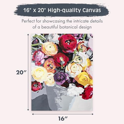 Pink Picasso Paint by Number Kit, for Adults & Teens,16x20, Petals for Me