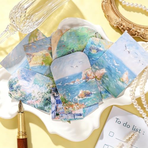 Oil Painting Scenery Scrapbooking Kit A6 Notebook Junk Journal Craft