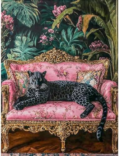 Cheetah Diamond Art Kits for Adults, Diamond Painting Kits for Beginner DIY