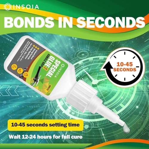 INSOIA Super Grip Glue Clear, 20g, Strong Bond, with Precision Tips