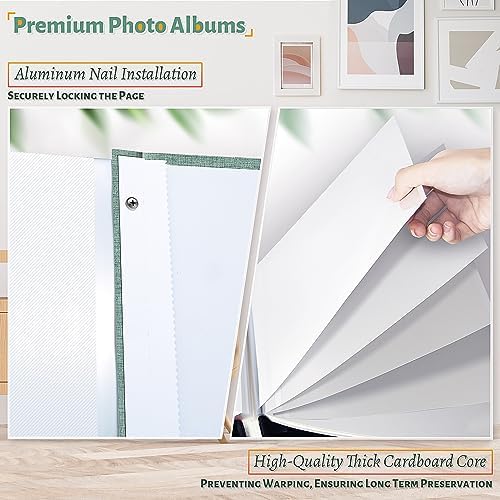Artfeel Photo Album Self Adhesive Scrapbook,120 Pages Large Photo Book for 4x6,5x7,8x10 Pictures,DIY Album for Baby Wedding Family Travel Birthday,with Metallic Pen and Scraper