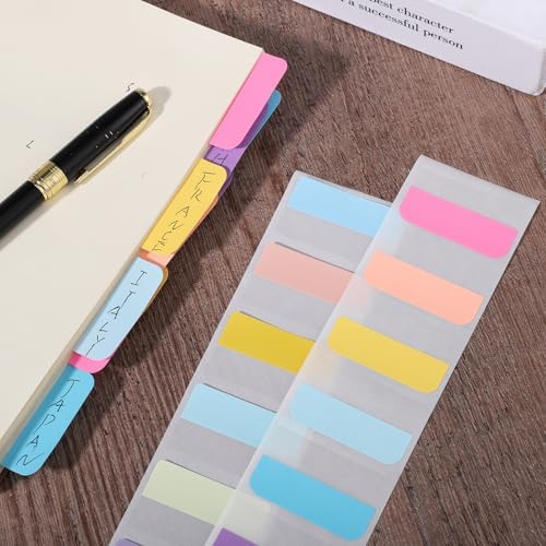 240 Pcs Sticky Index Tabs, Colored Book Tabs for Notebooks, 1.8×1 Inch