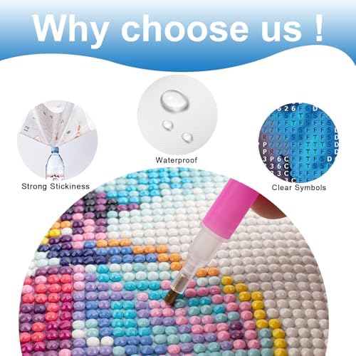 MVVMTOP Diamond Painting Kit for Adults 5D DIY Snow Wolf Full Drill Round Diamond Art Kits for Beginners Crystal Rhinestone Embroidery Painting Home Wall Decor Gift