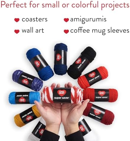 Red Heart Super Craft Kit America, Yarn for Crocheting and Knitting