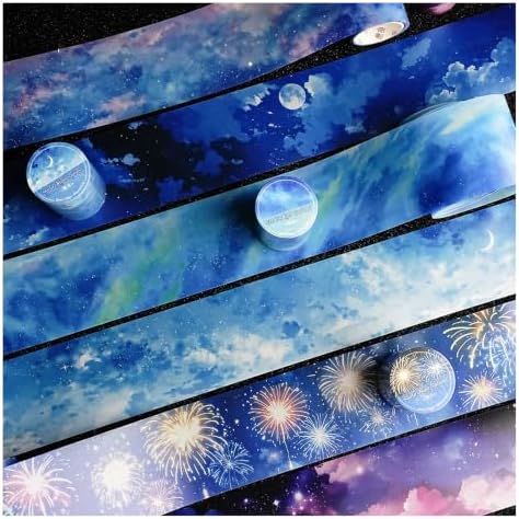 PET Tape Stickers for Journaling Supplies,Starry Stickers for Scrapbooking