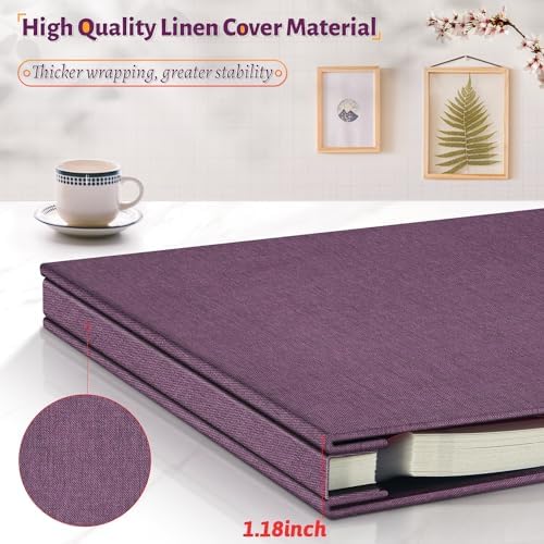 Artfeel Photo Album Self Adhesive Scrapbook,Large Photo Book for 4x6,5x7,8x10 Pictures,DIY Album for Baby Wedding Family Travel Birthday,with Metallic Pen and Scraper
