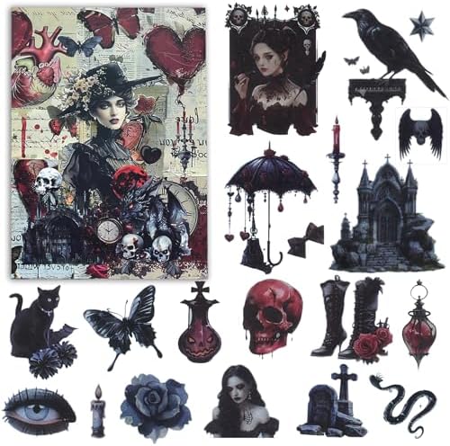 DAPUTOU 550PCS Vintage Scrapbook Stickers Books 24Sheets Vintage Stickers
