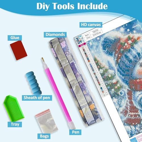 WNPOKN Christmas Snowman Diamond Art Kits for Adults 12x12inch