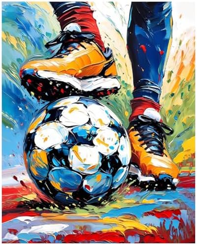 Soccer Paint by Numbers Kit for Adults Sports Paint by Numbers for Adult