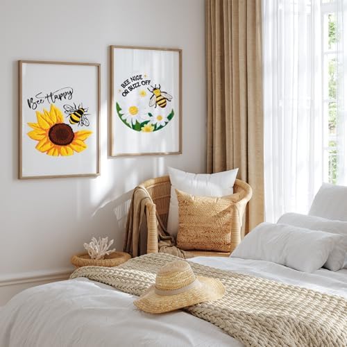 Louise Maelys Sunflower Bee Embroidery Kit for Beginners Gift DIY Set