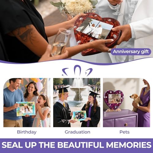LET'S RESIN Picture Frame Resin Molds,Large Unique Silicone Molds for Photo Frame,Rectangle & Heart Shape Epoxy Molds for DIY Home Decor,Handmade Gifts | for Photo Frame,Large Unique Epoxy Molds for DIY Home Decor,Handmade Gifts