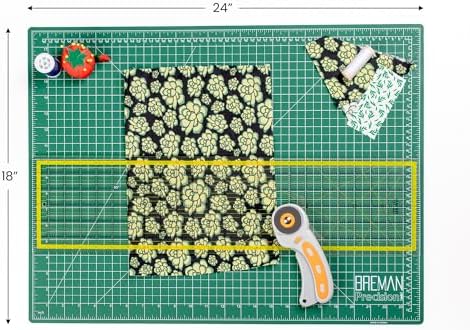 WA Portman 18x24 Quilting Cutting Mat Rotary Cutter Set, Sewing Clear Ruler