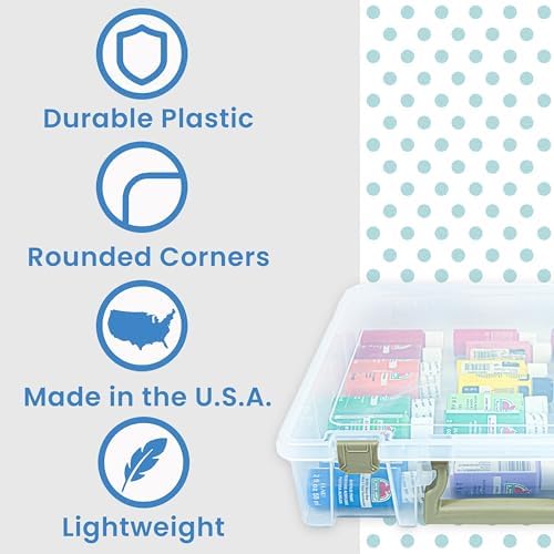 ArtBin Super Satchel 1-Compartment Craft Storage Box, Clear