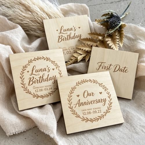 Blisstime 16PCS 6x6 Inch Wood Squares Unfinished Square Wood Pieces for Crafts,Painting, Writing, DIY Supplies, Engraving and Carving, Home Decorations (6x6 Inch 16Pcs)