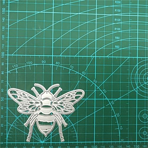 Scrapbooking Die-Cuts, Layer Frame Net Set Metal Cutting Dies for Card Making, Paper Craft Template, Background Embossing Stencils, DIY Album Décor (Little Bee-8.5x6.5cm)