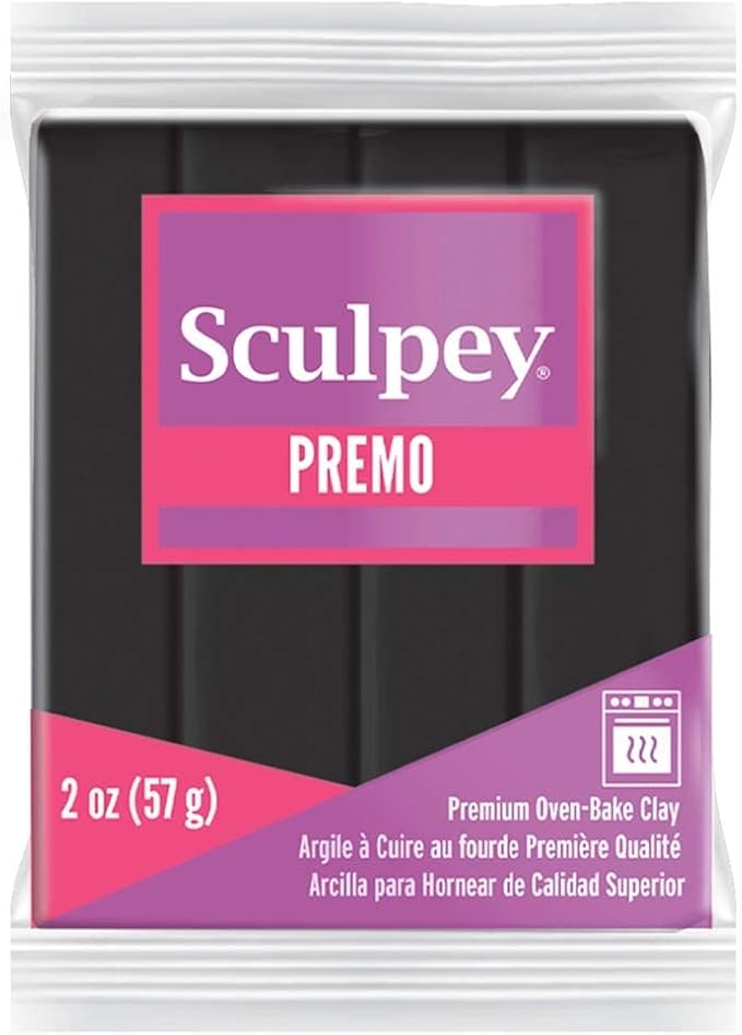 Premo Sculpey Polymer Clay 2oz-Black