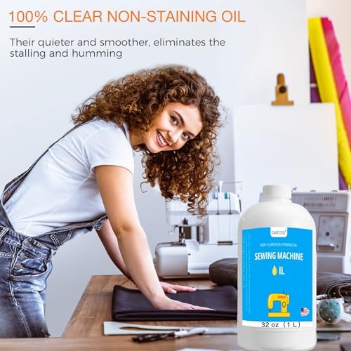 OAIEGSD 32oz Fine Light Sewing Machine Oil and Lubricant, Clear & Odorless