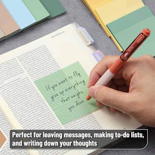 Mr. Pen- Transparent Sticky Notes, 3" x 3", 12 Pads, 600 Sheets | See Through Self-Adhesive Notes for Bible Journaling and Studying, Water-Resistant, Easy to Peel, Clean Removal