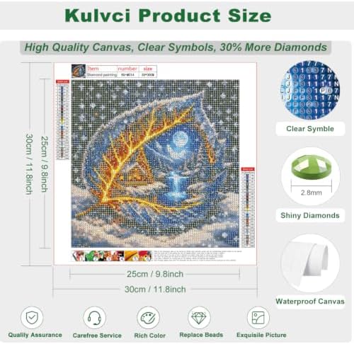 Kulvci Landscape Diamond Painting Kit for Adults, Diamond Art Kit 12x12inch